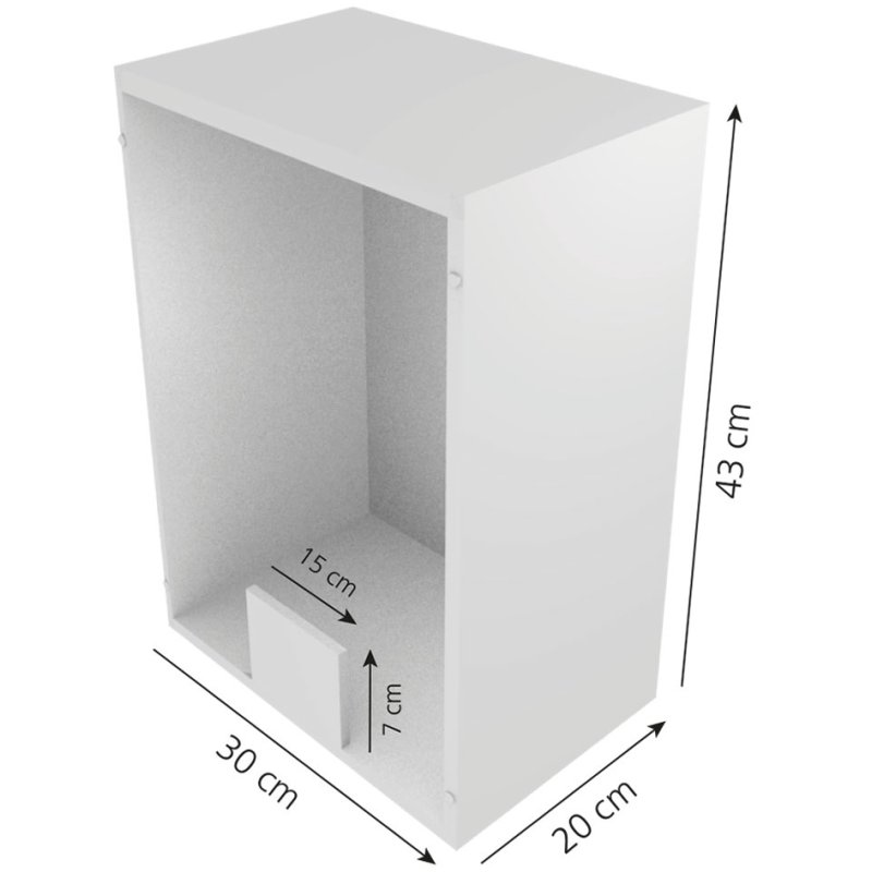 HYGOSTAR distributeur acier inoxydable avec plexiglas pour vêtements jetables, 300×200×430 mm