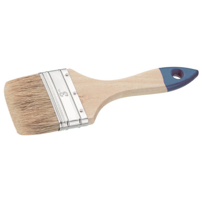 WESTEX pinceau plat 60 mm, soies mixtes, manche bleu