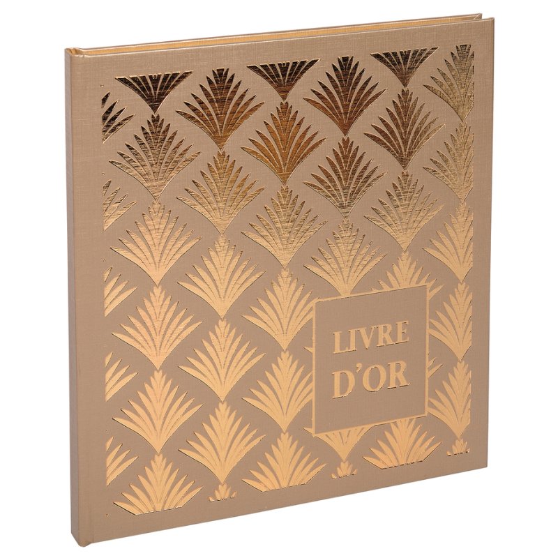 EXACOMPTA livre d'or Palmyre, 210 × 190 mm, or/nude, 140 pages