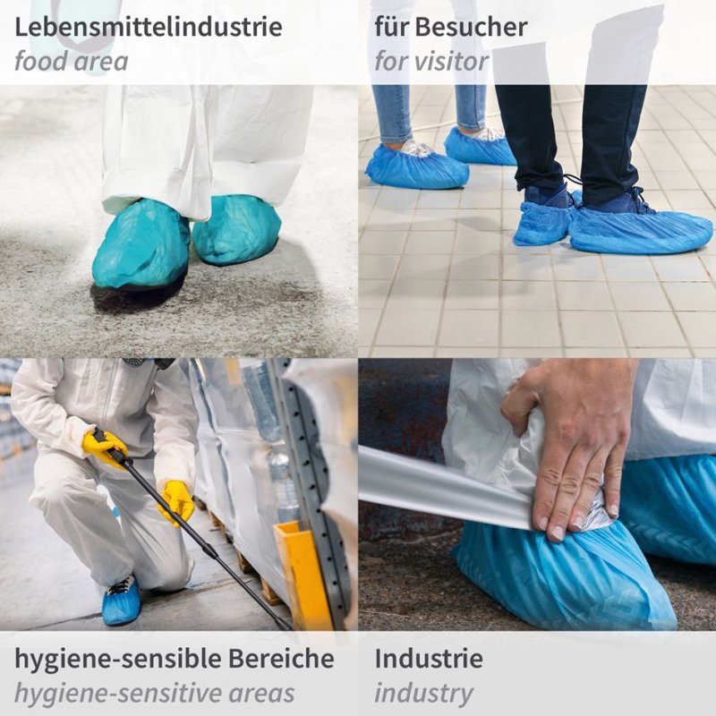 HYGOSTAR CPE surchaussures antidérapantes, blanc, 50 pièces