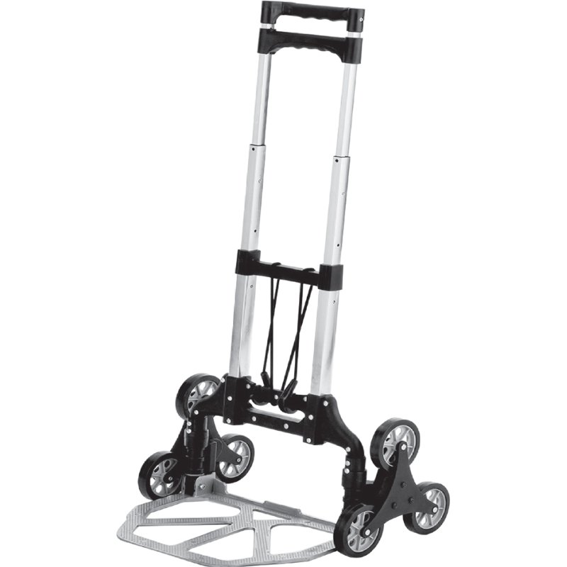 Wonday folding trolley, silver/black, aluminium, stair-climbing wheels, 445×685×1000 mm