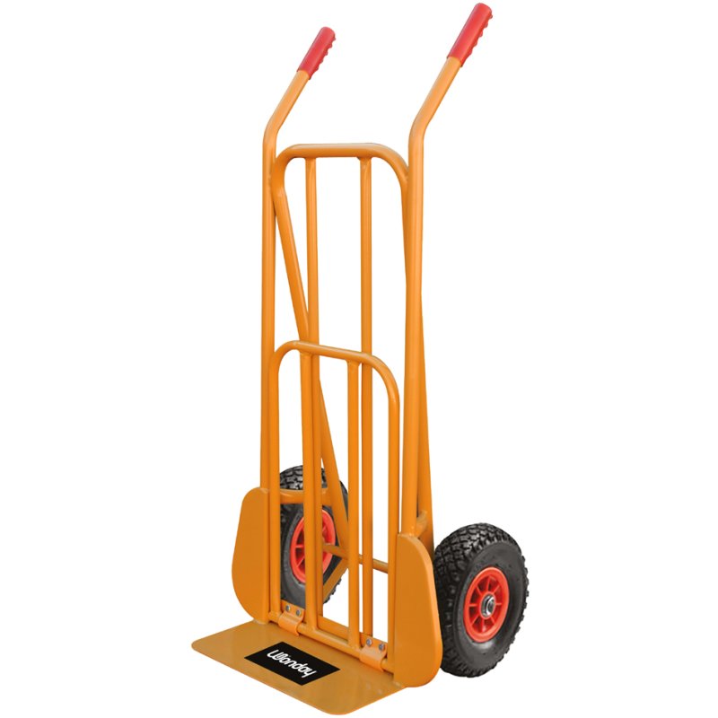 Wonday chariot de transport acier, capacité de charge 250 kg, orange