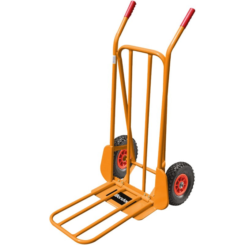Wonday chariot de transport acier, capacité de charge 250 kg, orange