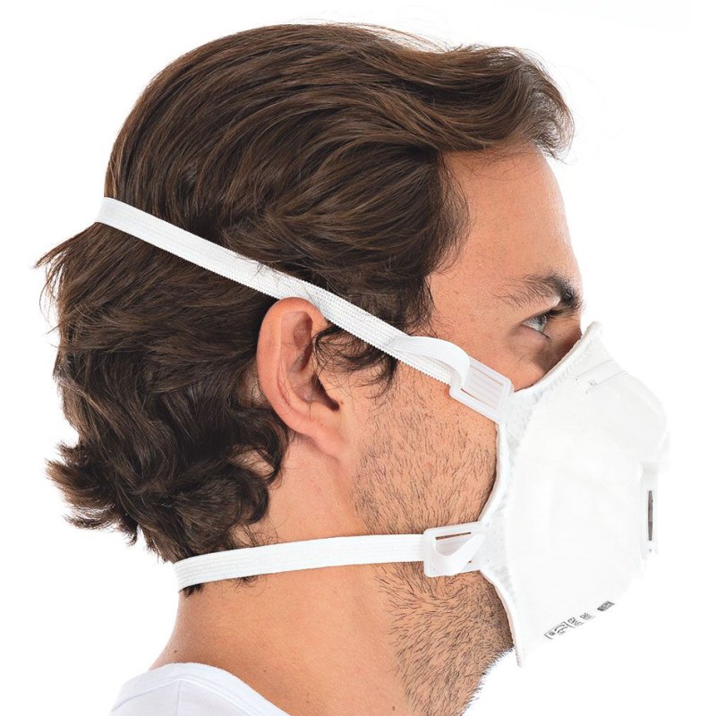 HYGOSTAR FFP3 dust mask with valve, white, 10 pieces