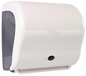 HYGOCLEAN handdoekrol dispenser TOUCHLESS, automatisch, wit-transparant, kunststof