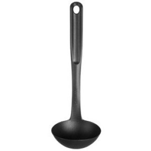 GastroMax soeplepel met hoge wand, zwart, hittebestendig tot 260°C