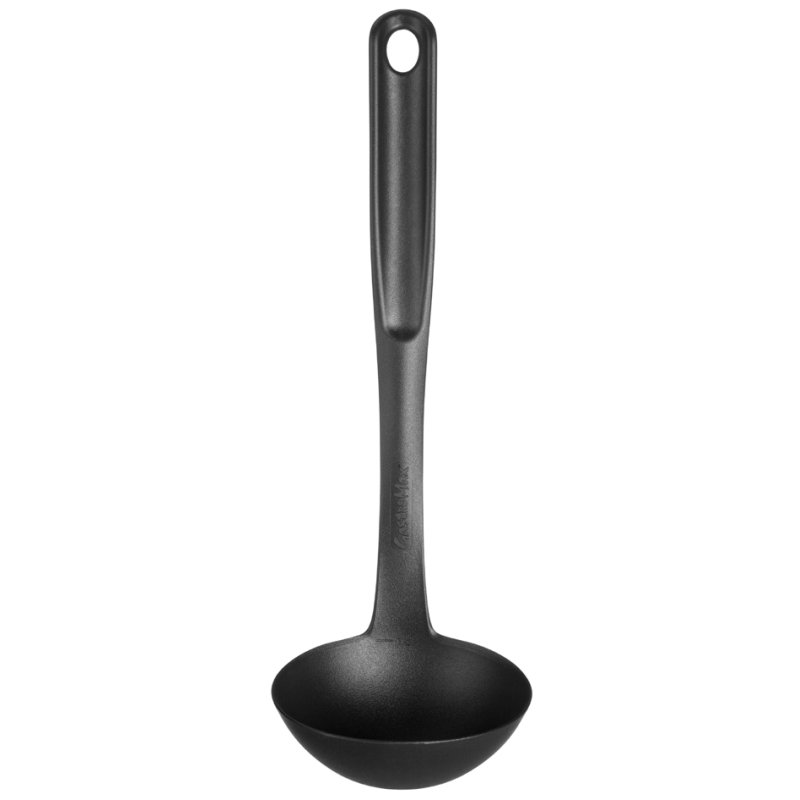 GastroMax soeplepel met hoge wand, zwart, hittebestendig tot 260°C