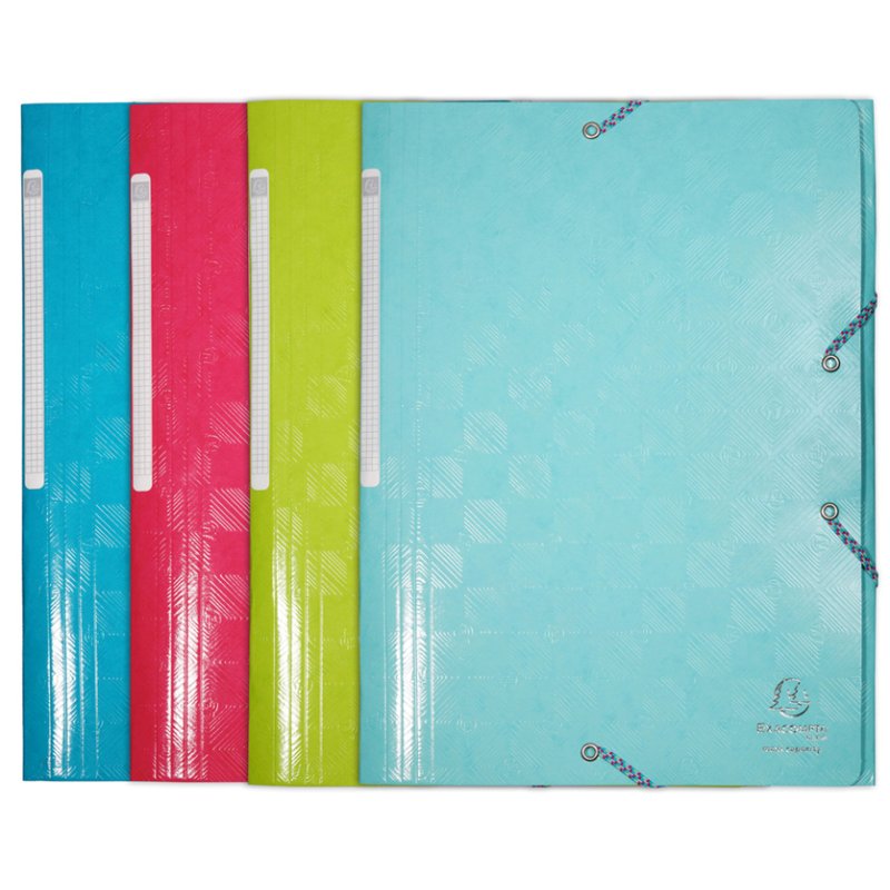EXACOMPTA elastomap A4, karton, gekleurd gesorteerd, 6 stuks