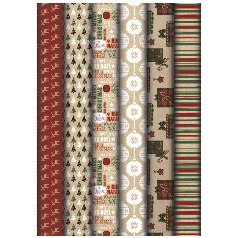Clairefontaine papier d'emballage cadeau Kraft, papier kraft, 700 mm × 2 m, 60 rouleaux