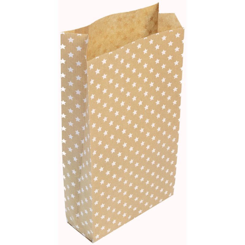 Clairefontaine sachets papier fond plat rayé, papier kraft, 110×50×210 mm, 50 pièces