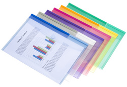 djois document-etui A5, transparant, klittenbandsluiting, 6 stuks