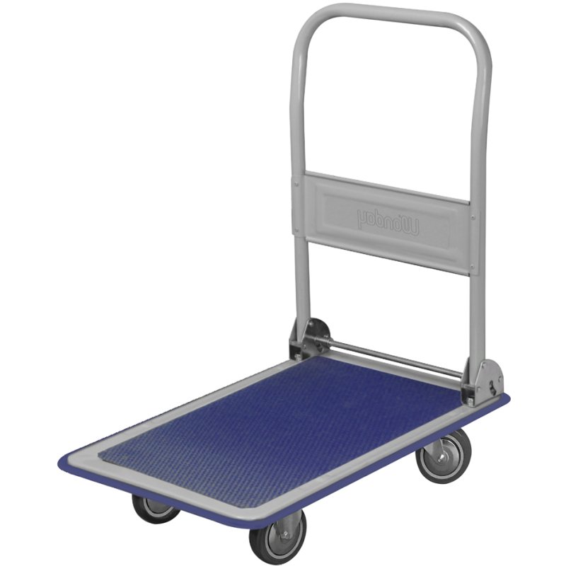 Wonday chariot de plateforme en acier Cargo, poignée de poussée pliable, capacité de charge 250 kg, 725×472 mm