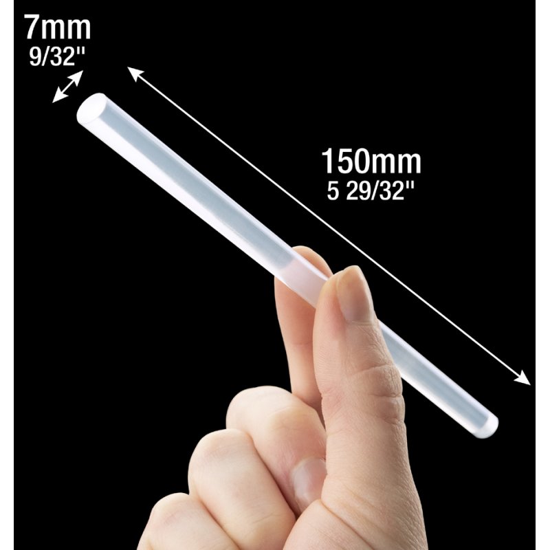 RAPESCO glue sticks type H, transparent, 7 mm, 50 pieces