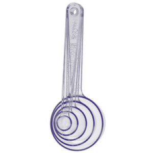 GastroMax maatlepels kunststof, transparant, 5-delig set