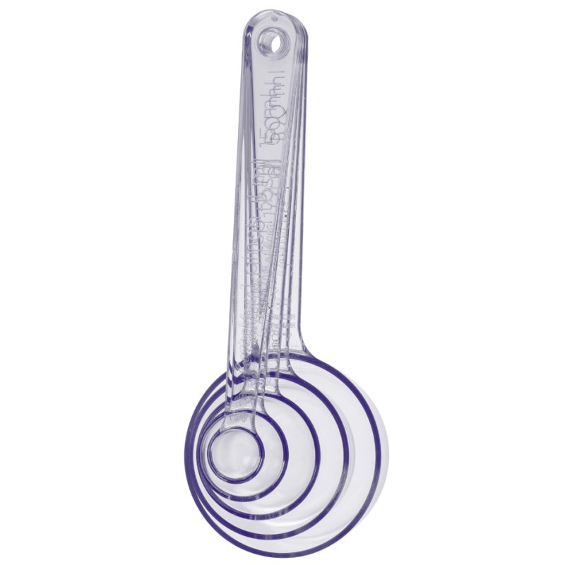 GastroMax maatlepels kunststof, transparant, 5-delig set