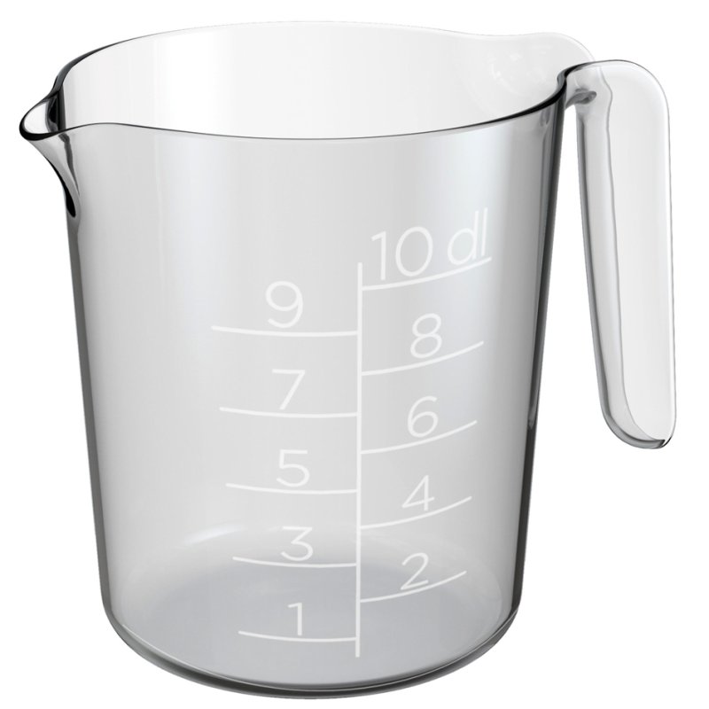 GastroMax maatbeker, transparant, 0,3 liter, SAN