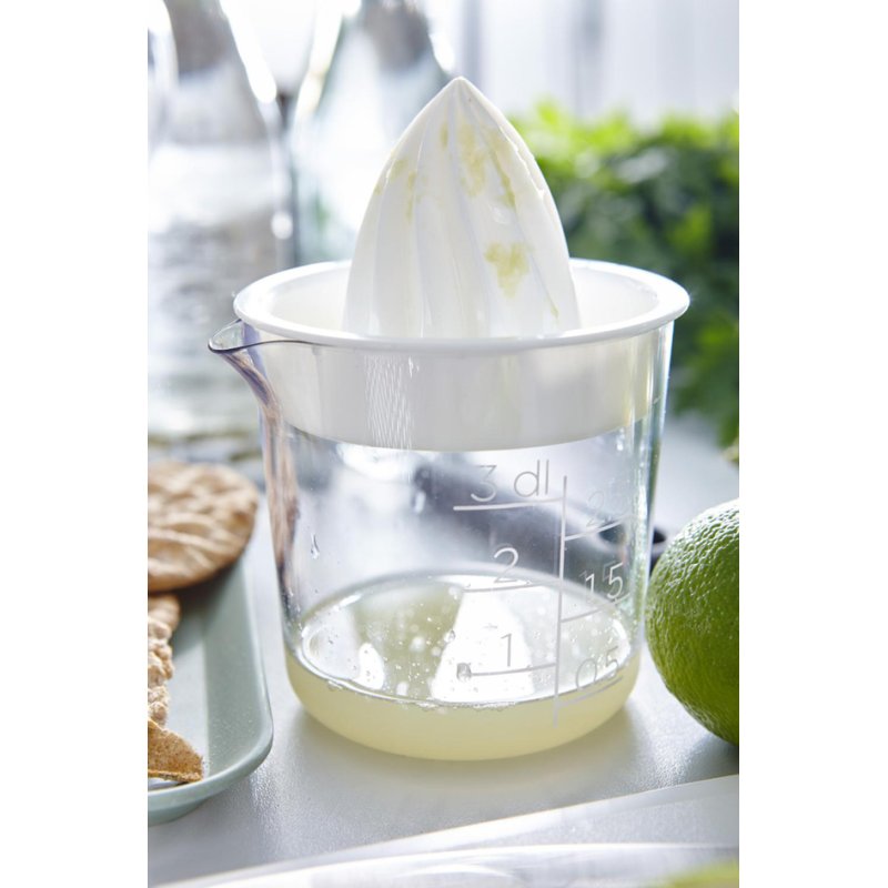 GastroMax citruspers, transparant/wit, SAN-materiaal, 110×130×100 mm