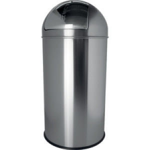 helit roestvrijstalen afvalbak the dome, 30 liter, zilver