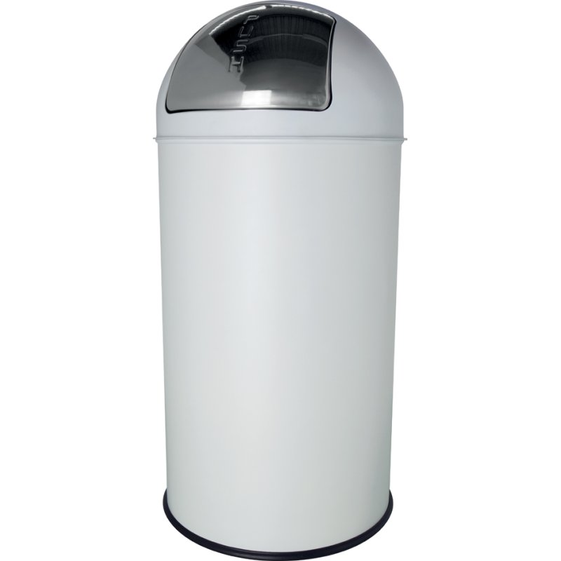 helit metalen afvalbak the dome, wit, 30 liter
