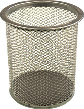 helit pennenhouder rond draadmetaal, zwart, diameter 90 mm, hoogte 100 mm