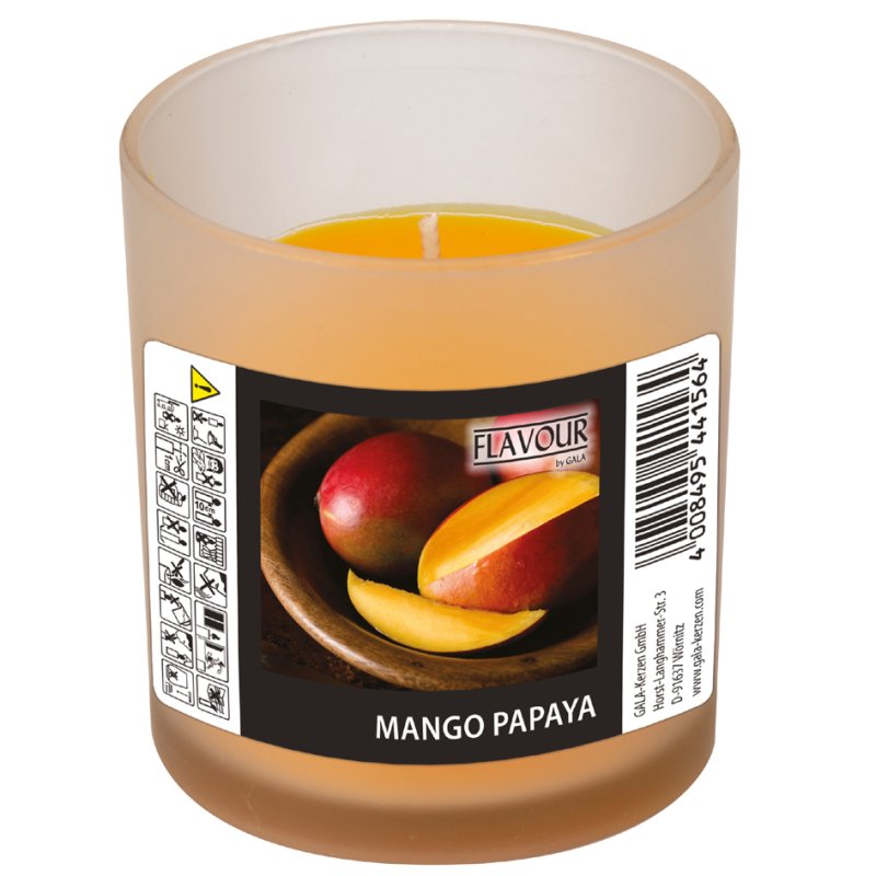 GALA FLAVOUR bougie parfumée en verre, orange, paraffine avec huile de palme, 70 mm