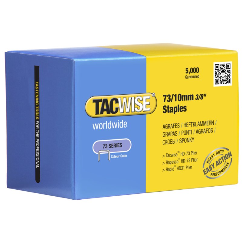 TACWISE agrafes 73/12 mm, galvanisées, 5000 pièces