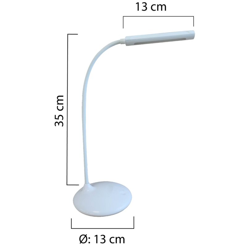 UNiLUX NELLY lampe de bureau LED rechargeable, dimmable, blanc