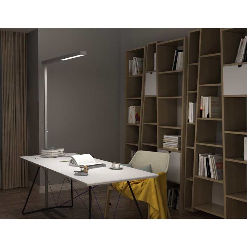 UNiLUX Lampadaire LED STRATUS, dimmable, argent, 50W