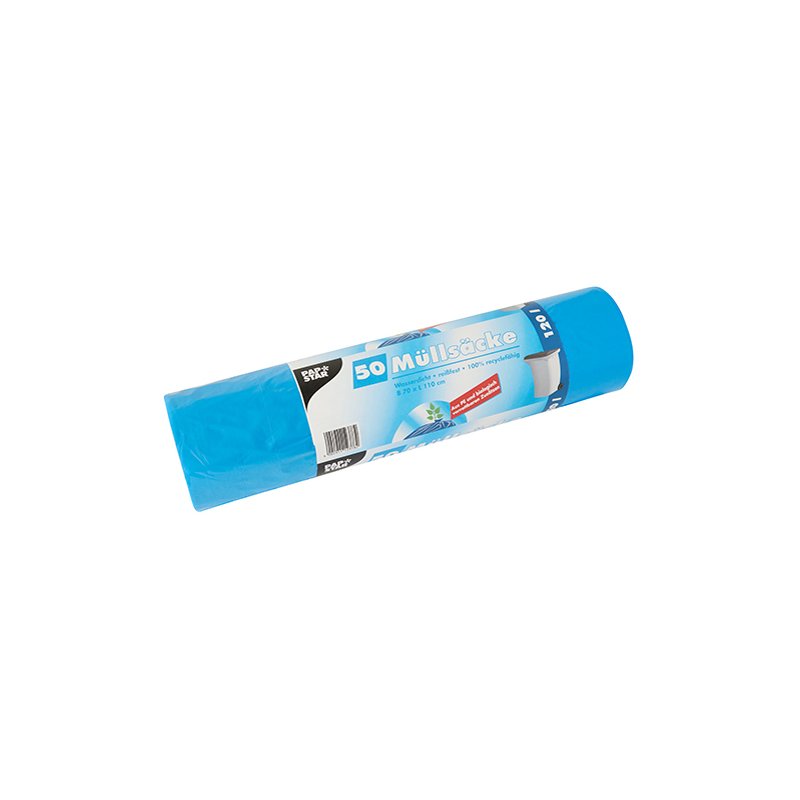 STARPAK HDPE rubbish bags, blue, 1,100 x 700 mm, 50 pieces