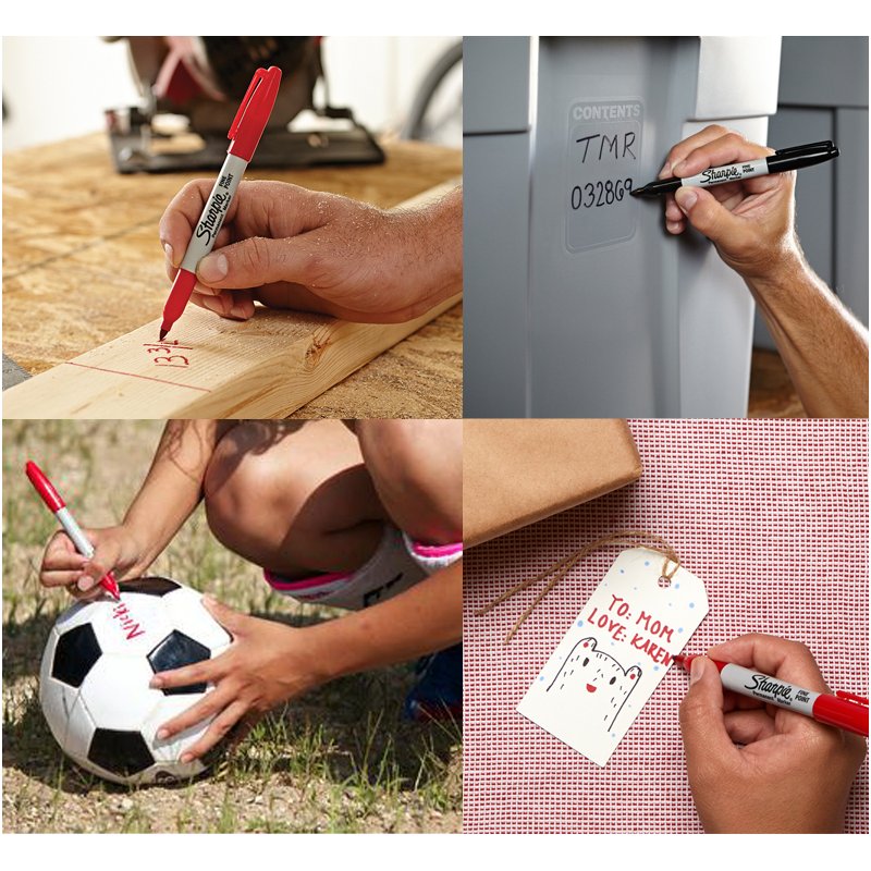 Sharpie permanente stiften FINE, zwart, fine punt, 24 stuks