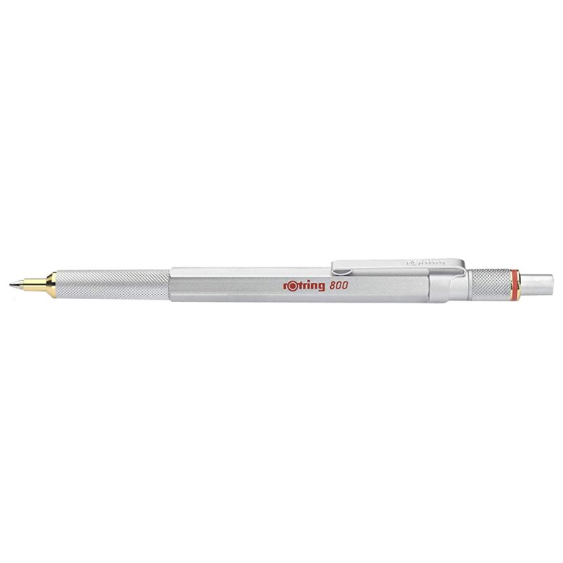 Rotring stylo à bille 800, mécanisme à poussoir, argenté