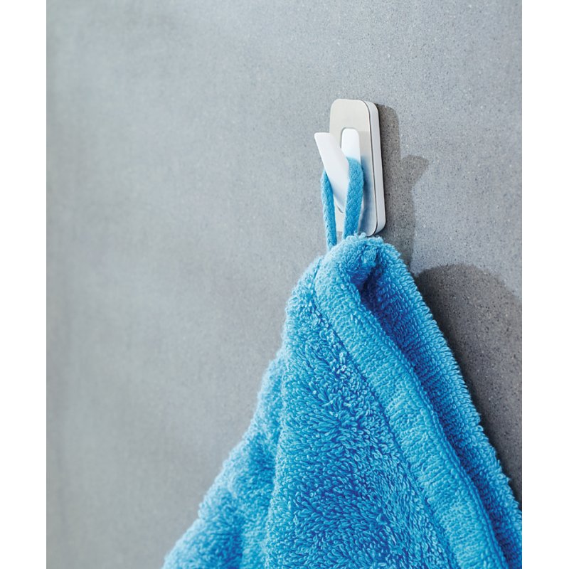 tesa Powerstrips crochets waterproof petit, métal/plastique, 2 pièces