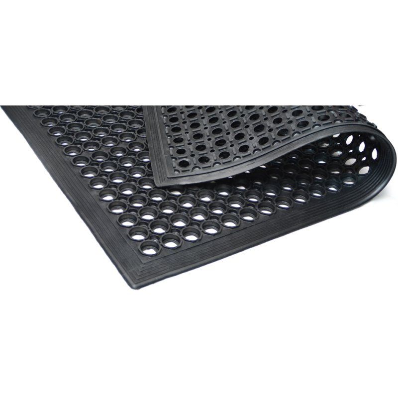 miltex tapis de poste de travail Yoga Grip Basic, 900 × 1500 mm, noir, 13 mm d'épaisseur