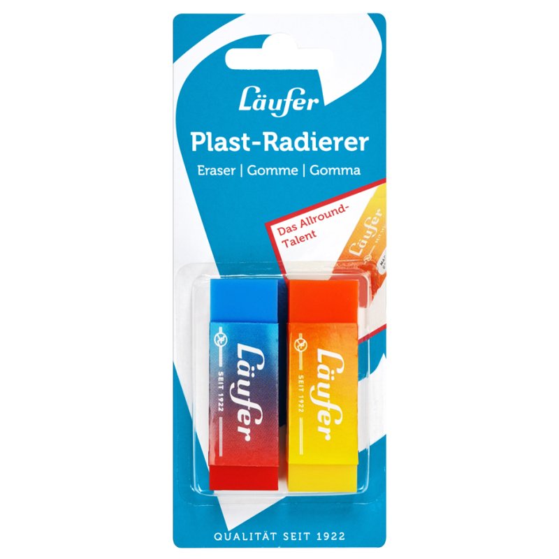 Läufer gommes en plastique, 2 pièces, multicolore, 65×21×12 mm