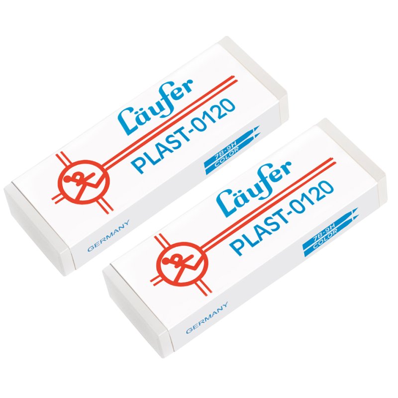 Läufer Kunststof gum, transparant, 65×21×12 mm, 2 stuks