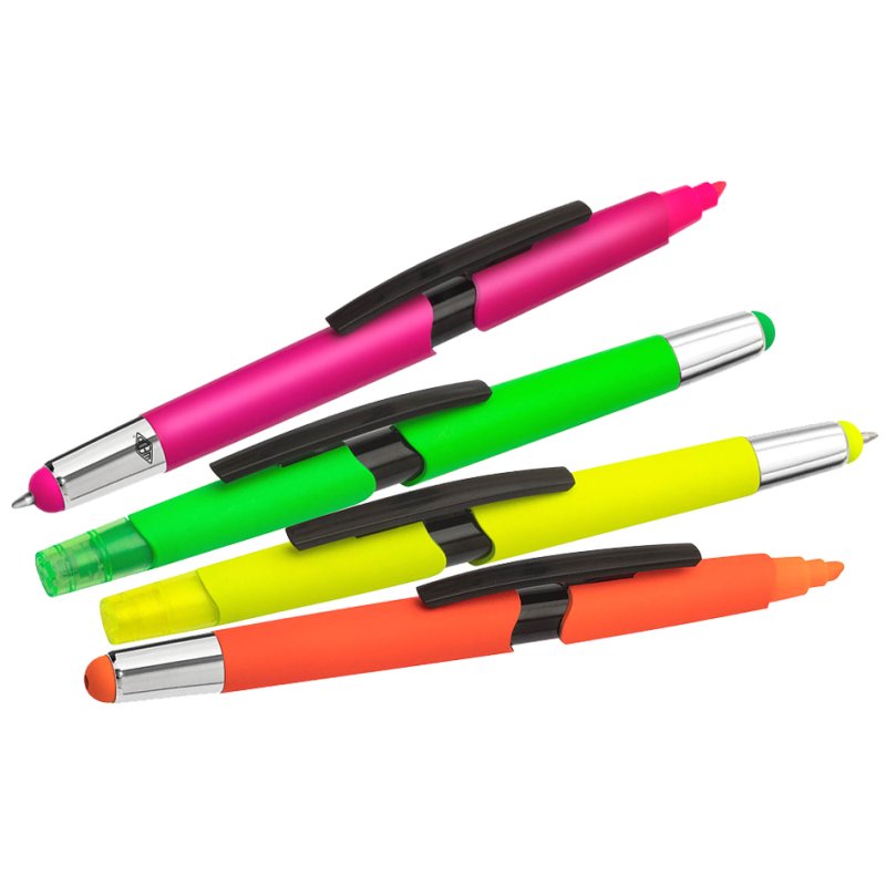 WEDO Stylus 3-in-1 Neon, stylet stylo marqueur, couleurs fluo, 24 pièces