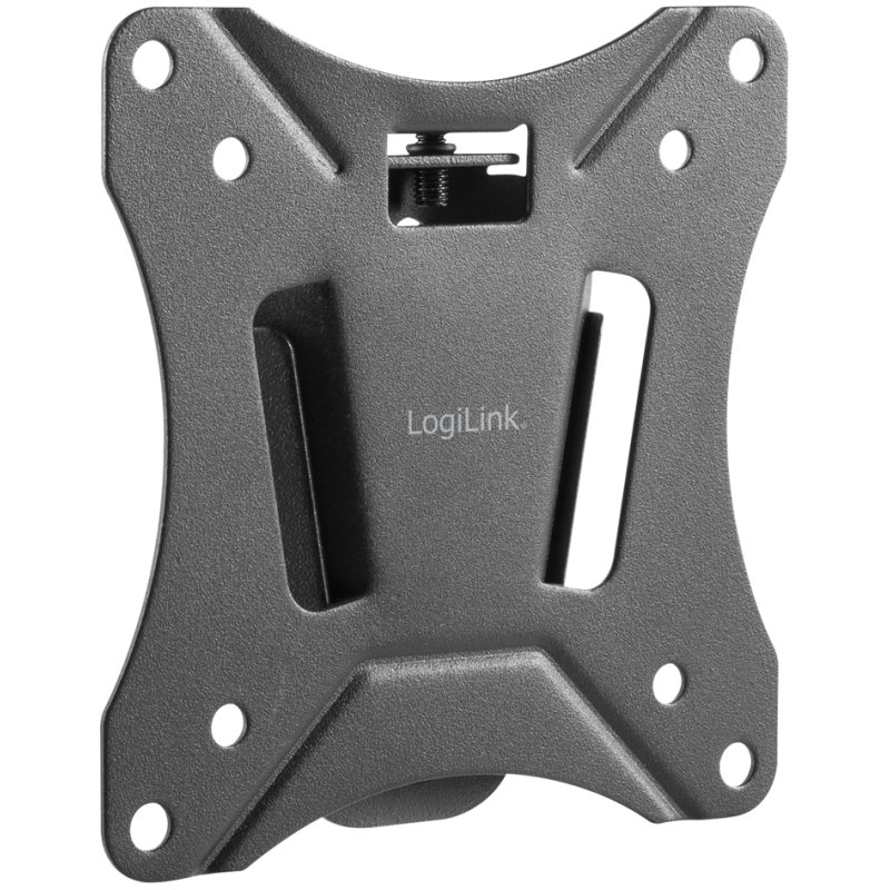LogiLink Support mural TV plat, 13-27 pouces, acier noir, max 25 kg