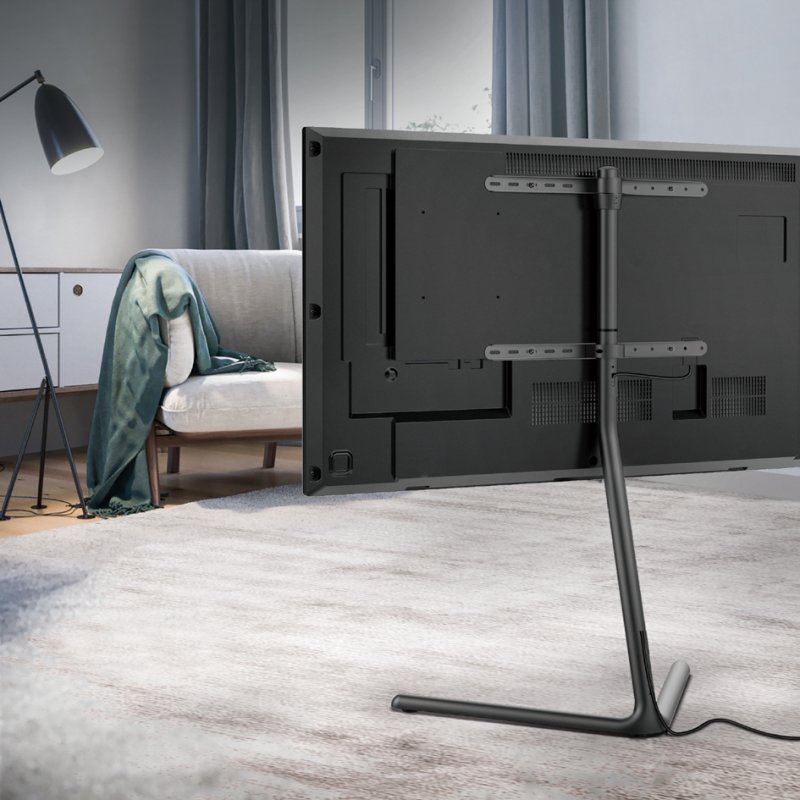 LogiLink TV Stand, 49–70 inch, V-foot, chrome