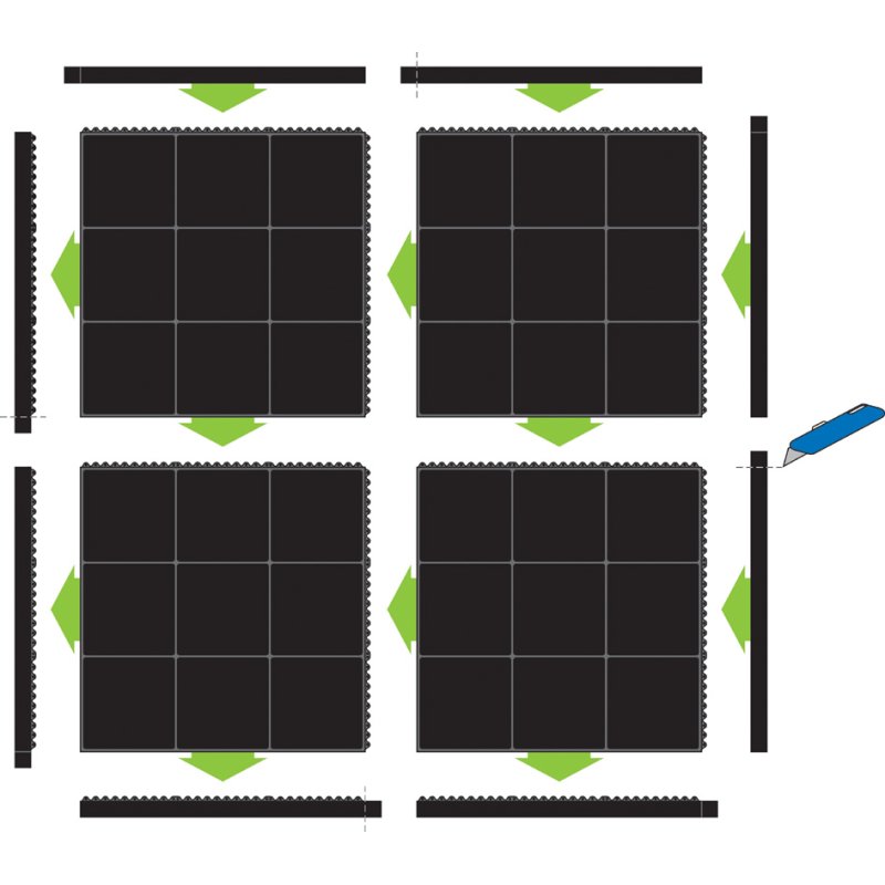 miltex tapis de yoga Yoga Solid Oil, 900×900 mm, noir, 17 mm d'épaisseur