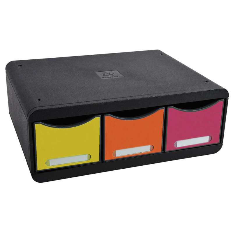 EXACOMPTA boîte à outils TOOLBOX MAXI, 3 tiroirs, gris clair