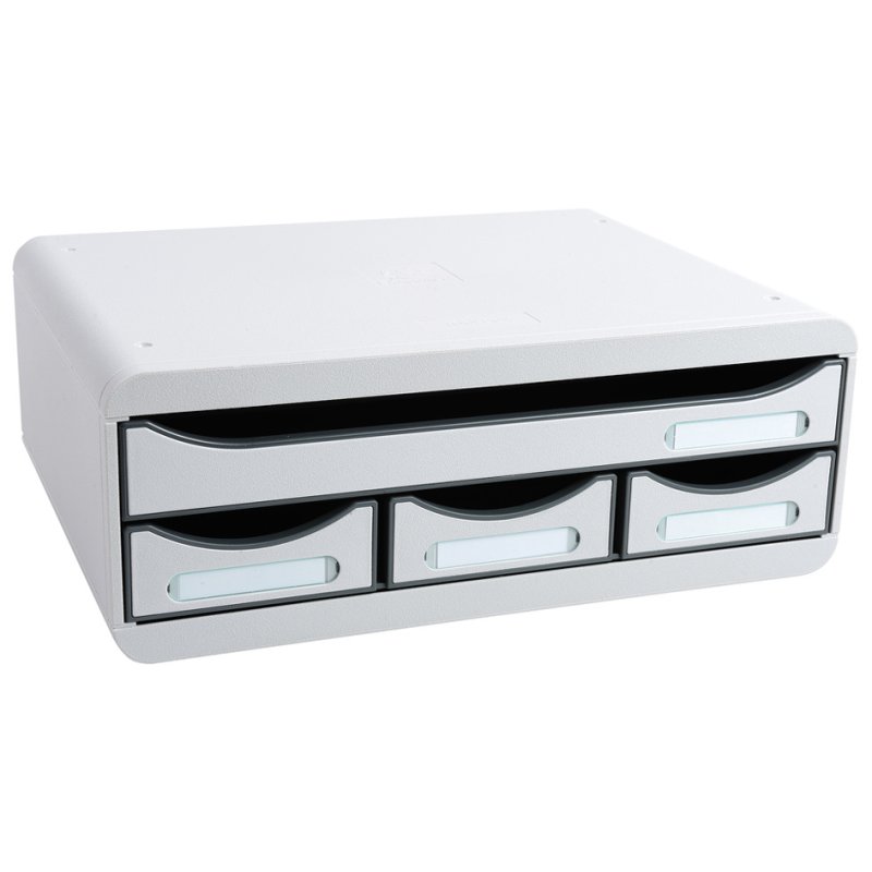 EXACOMPTA ladenblok TOOLBOX MINI, 4 laden, zwart, 355×270×135 mm