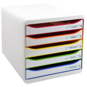 EXACOMPTA ladekast BIG-BOX PLUS, 5 laden, harlekin, A4+