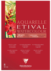 Clairefontaine aquarelblok ETIVAL A5, 200 g/m², 10 vel