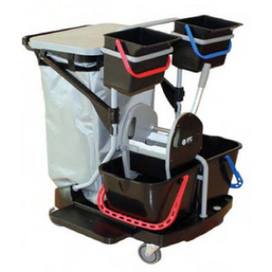 TASKI dweilwagen DI Enviro Trolley Wet, zwart/grijs, 2×6L + 2×15L emmers