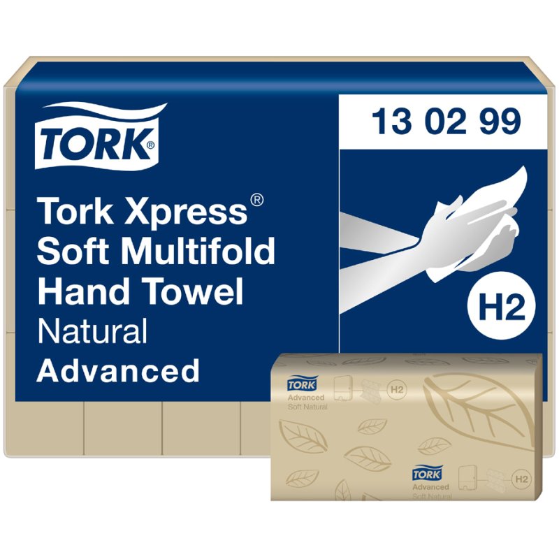 Tork essuie-mains pliants multifeuille, 210 × 255 mm, blanc, 21 × 180 feuilles