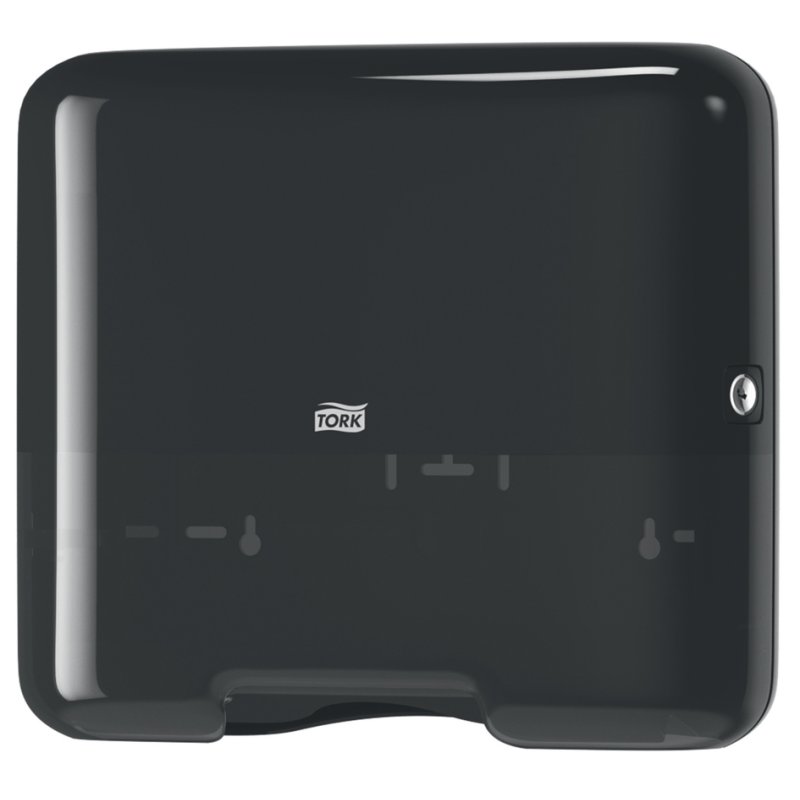 Tork Mini distributeur d'essuie-mains plié Elevation, recharge, noir, verrouillable