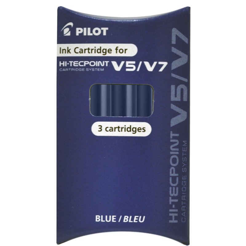 PILOT cartouches d'encre pour stylo-roller V5/V7, vert, 3 pièces