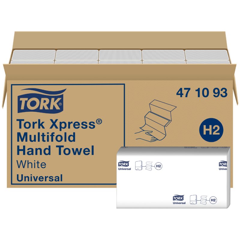 TORK Xpress papier essuie-mains multifold, pli Z, blanc, 1 épaisseur