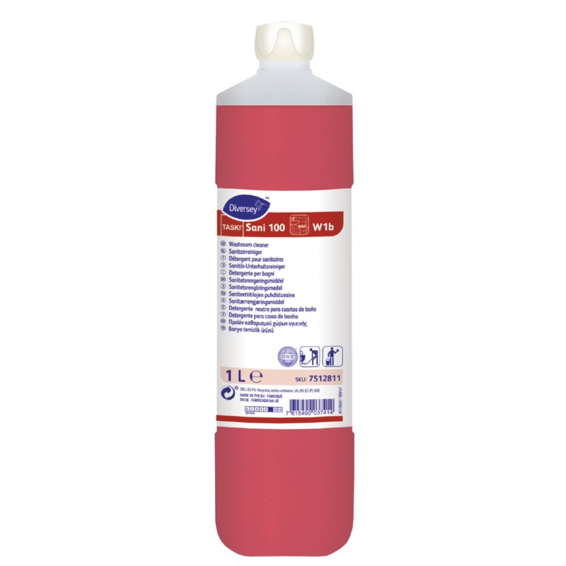 TASKI Sani 100 sanitairreiniger, neutrale pH, anti-kalk, 1 liter