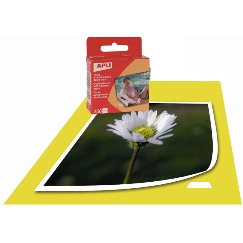 APLI foto-klevende punten dubbelzijdig, 10 × 16 mm, 250 stuks